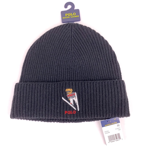 ralph lauren teddy bear beanie